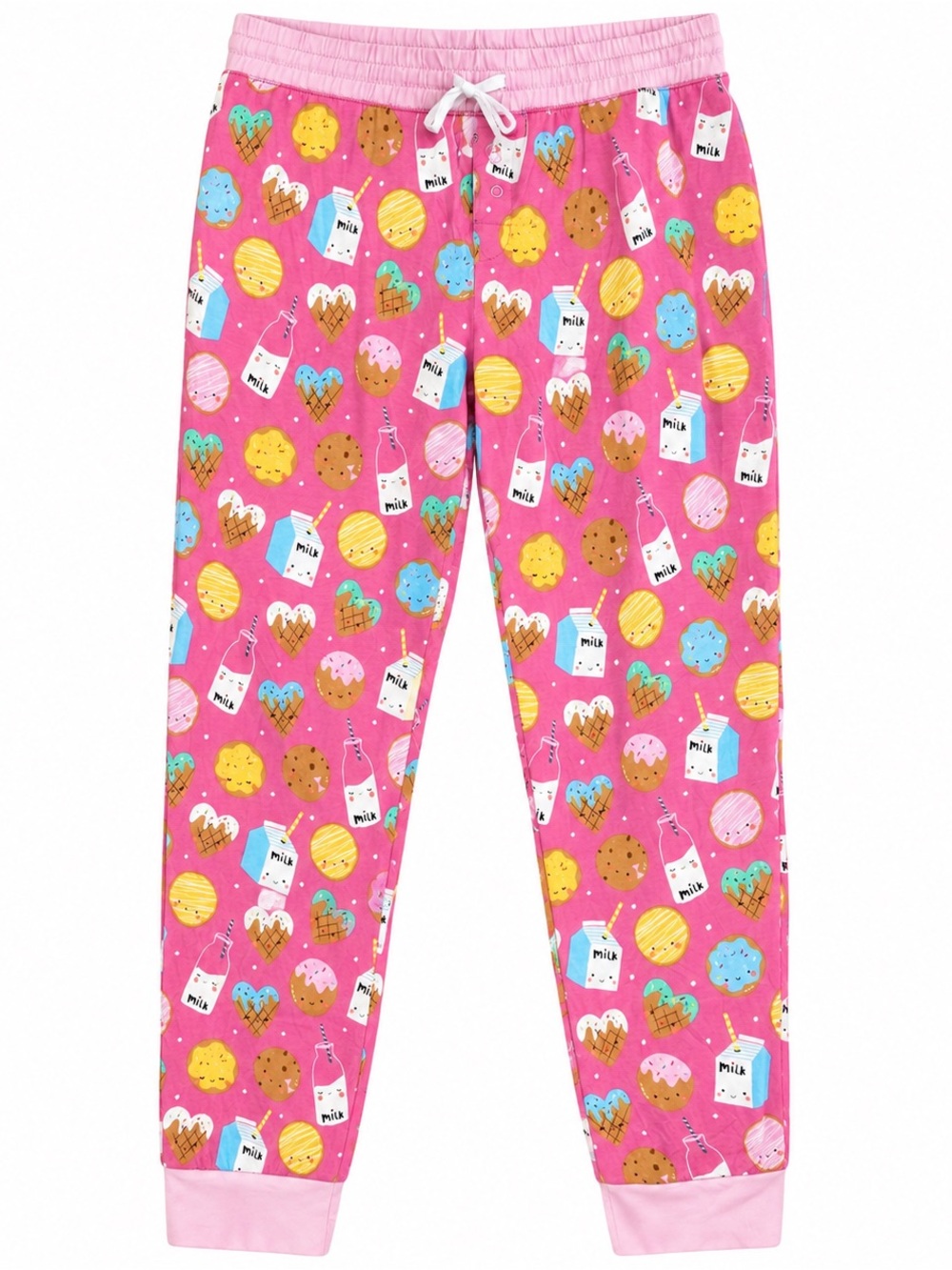 Little Sleepies Pink Cookies & Milk Bamboo Pajama Pants Women’s Medium NWT